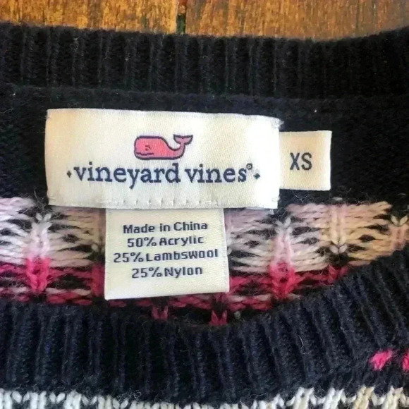 Vineyard Vines | Blue & Cream Striped Fair Isle Sweater - Picture 2 of 4